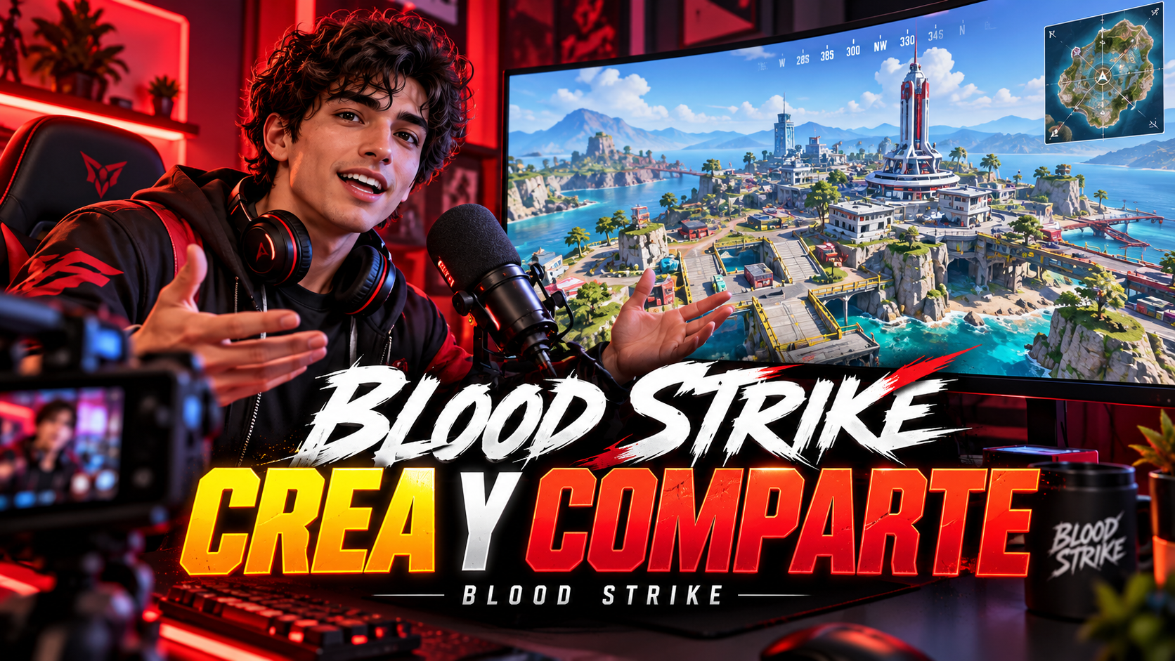 Ilustración editorial para Blood Strike y su programa de creadores: solicitar acceso no garantiza entrar