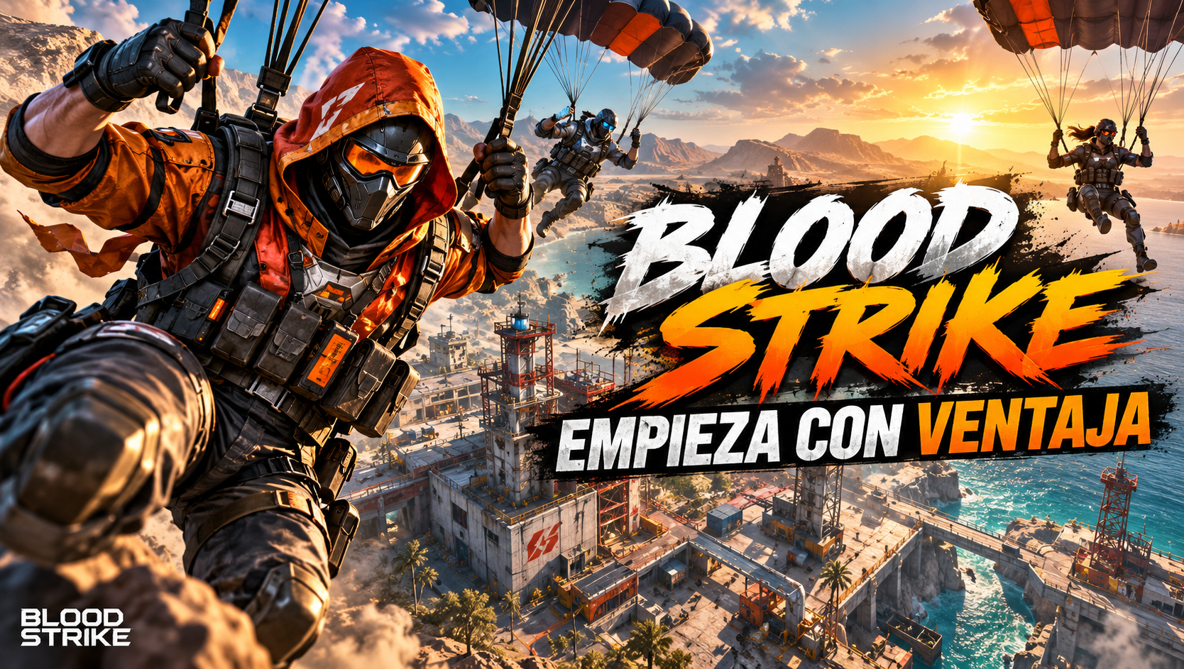 Ilustración editorial para Blood Strike y tus primeras partidas: lo que conviene aprender antes de correr