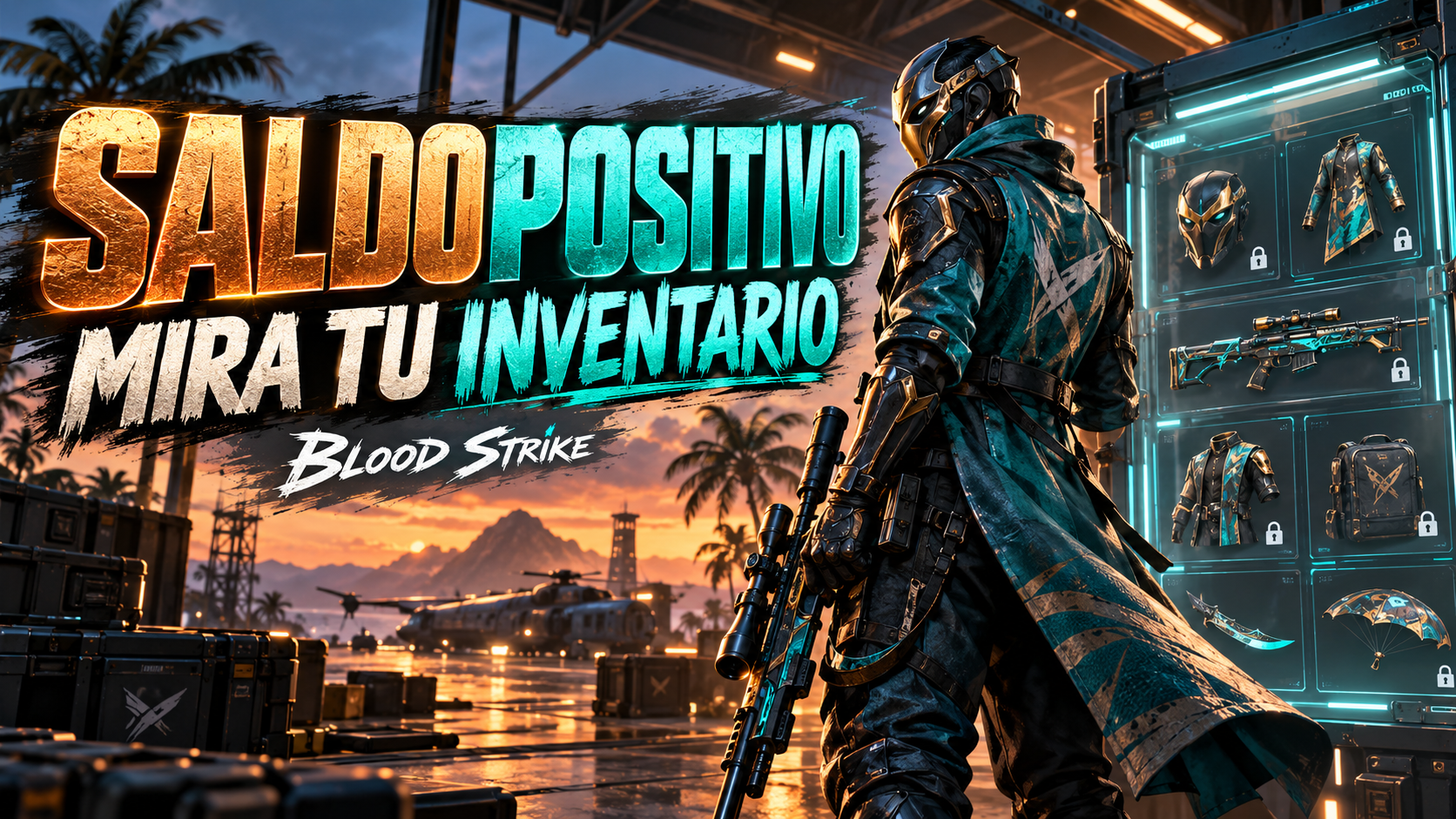 Ilustración editorial para SaldoPositivo y Blood Strike: una guía de skins no confirma tu recompensa